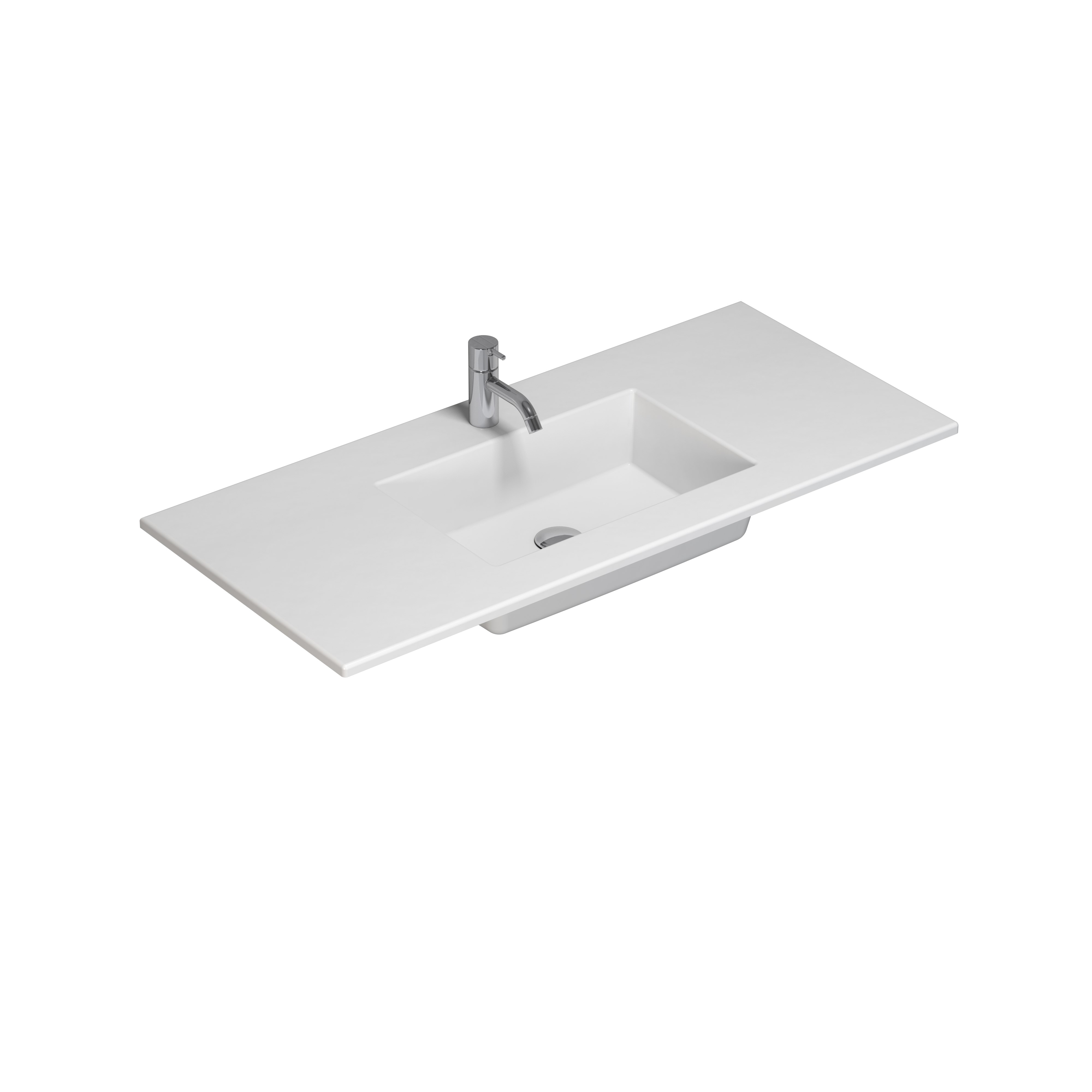 Scanbad Delta Ergo håndvask 100 cm porcelæn hvid
