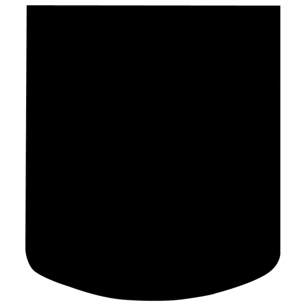 Morsø Rektangulær gulvplade med buet forkant i sort stål 85x100 cm