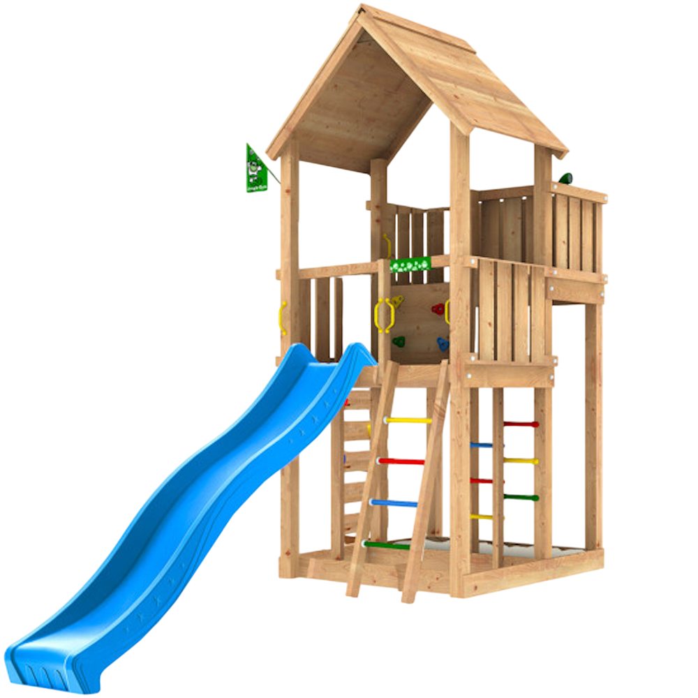 Jungle Gym Palace Legetårn inkl. rød rutschebane