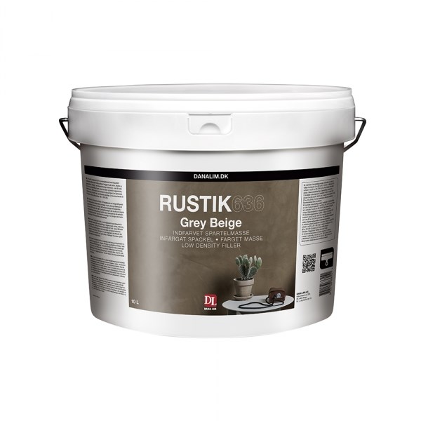 Dana Rustik 636 Indfarvet spartelmasse grey beige - 10 l