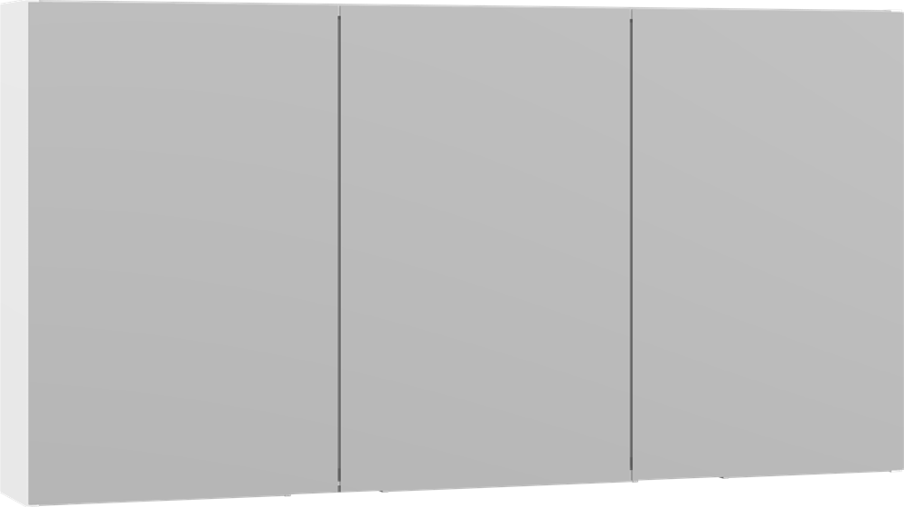 Scanbad Multo+ Select spejlskab 64x120 cm m/3 låger u/lamper - hvid mat