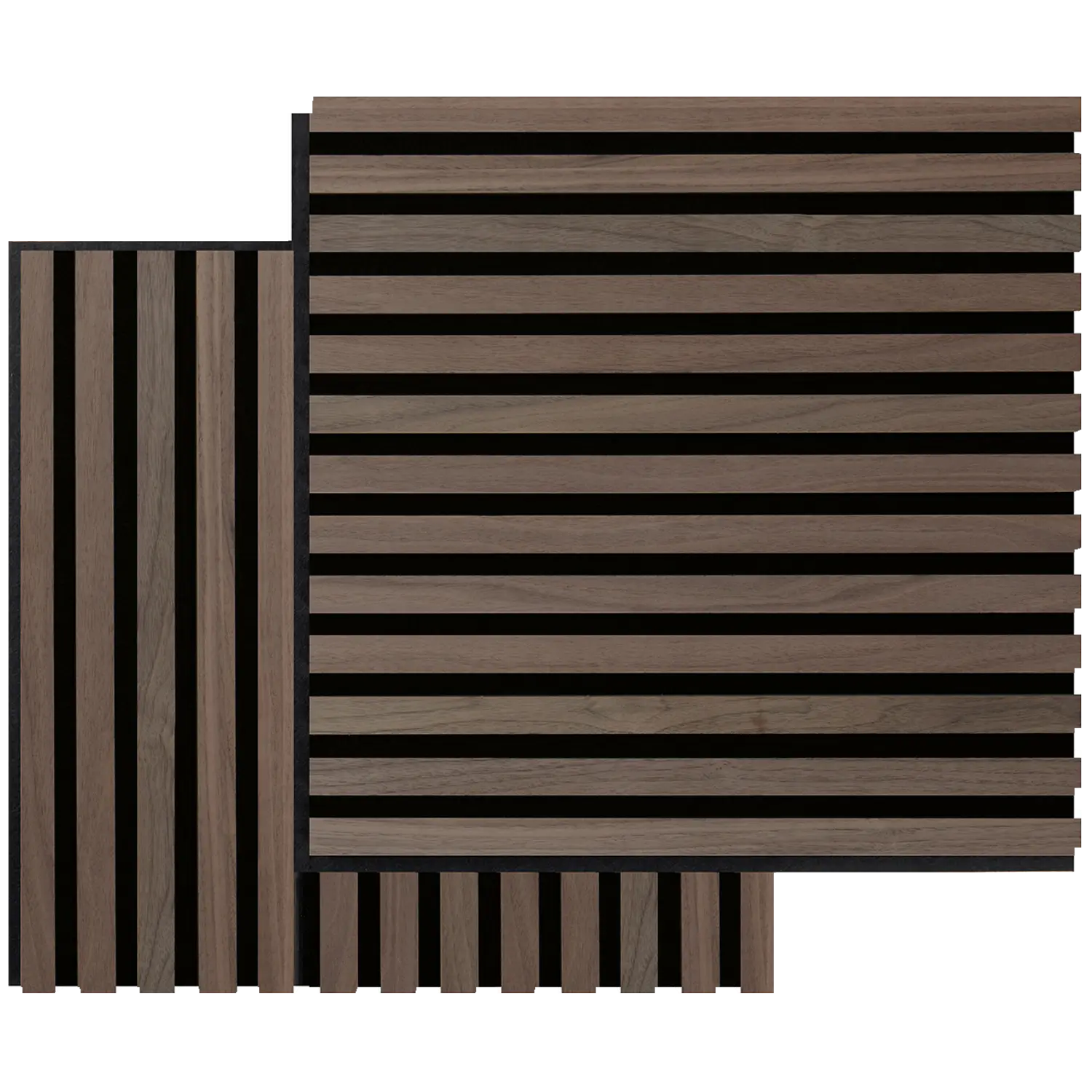 FibroTech Square Akustikpanel i walnut 22x520x520 mm - 2 stk.