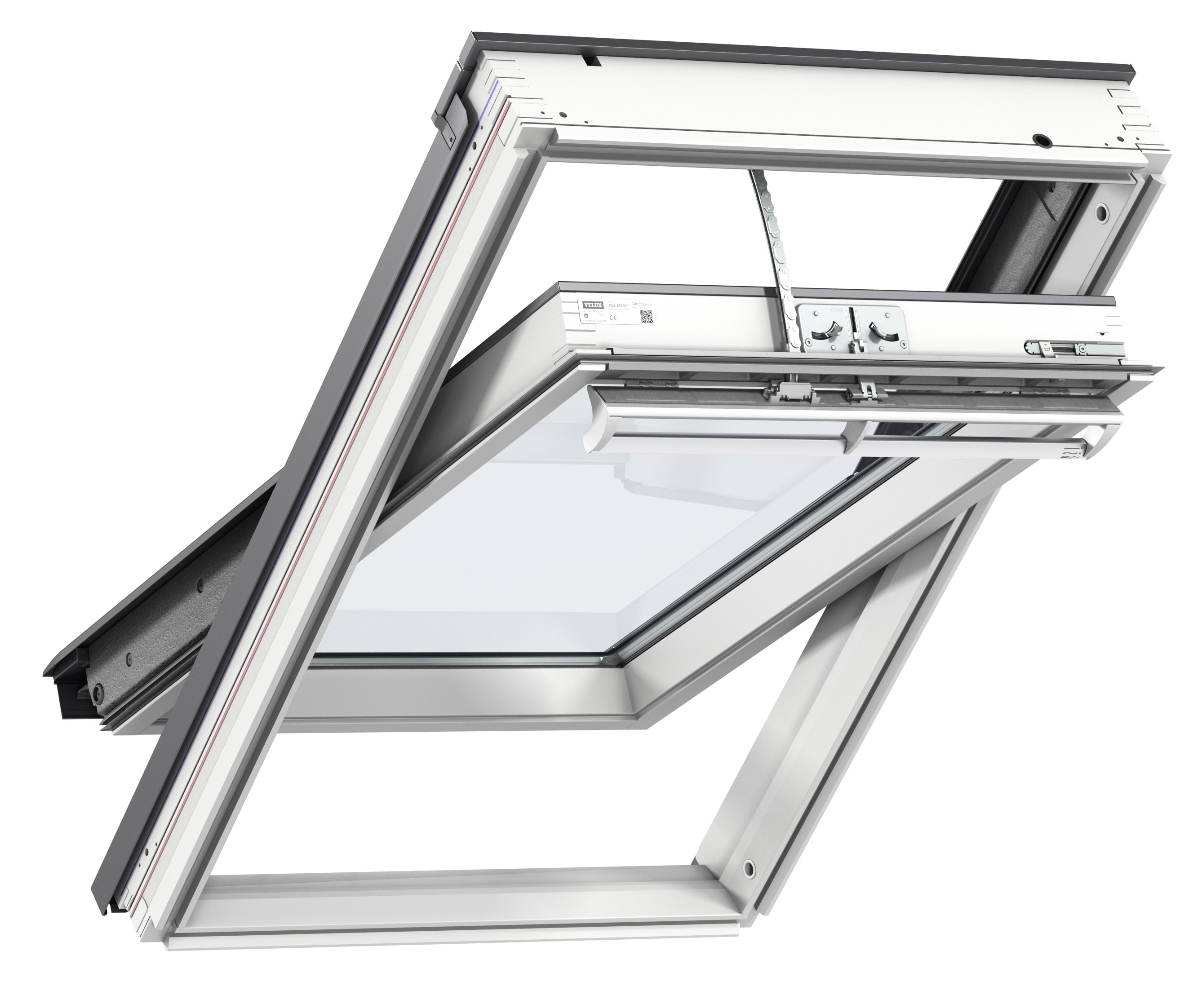 Velux GGU MK08 Integra Vippevindue elektrisk 78x140 cm hvid