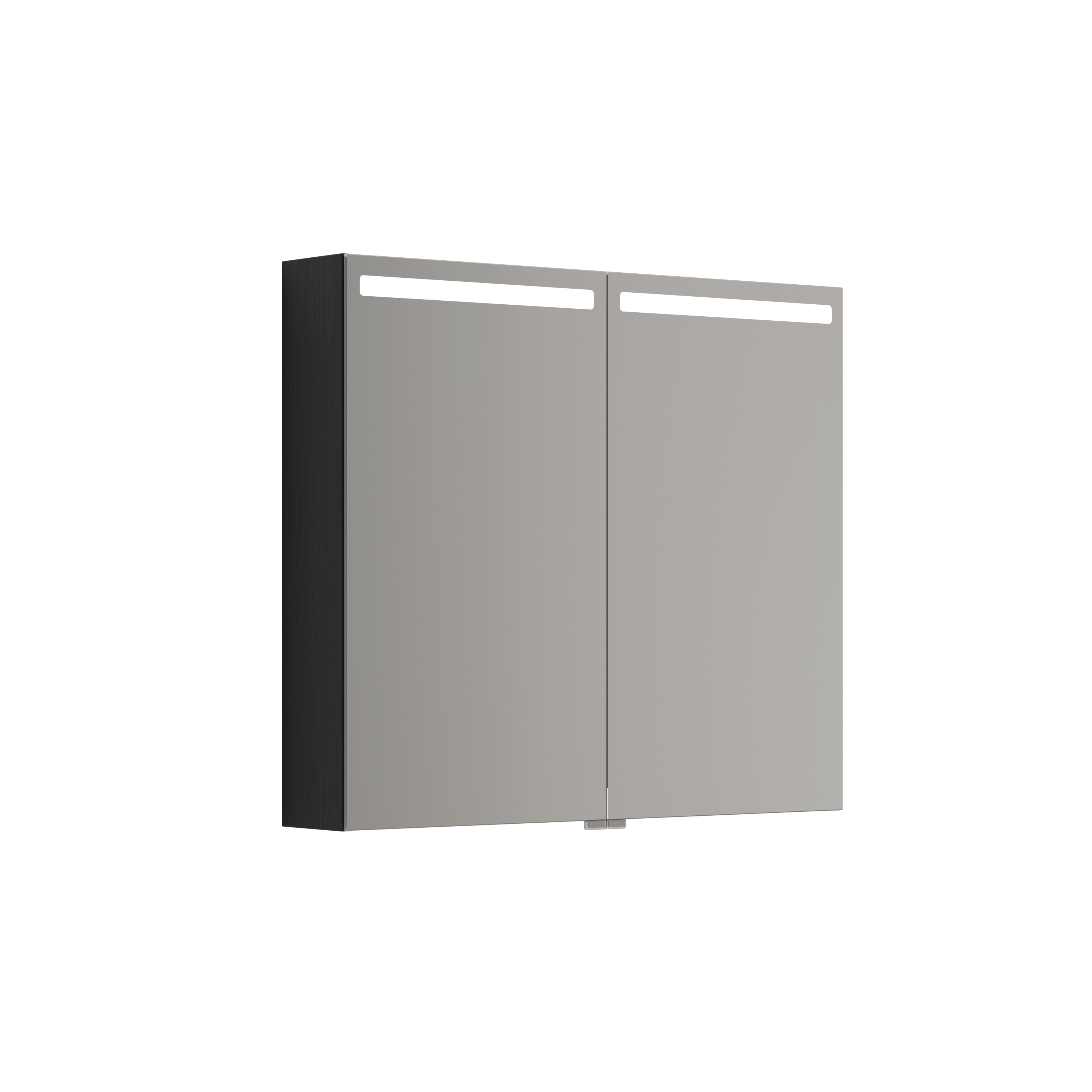 Scanbad Mido+ Top Spejlskab 70x80 cm m/2 låger - sort