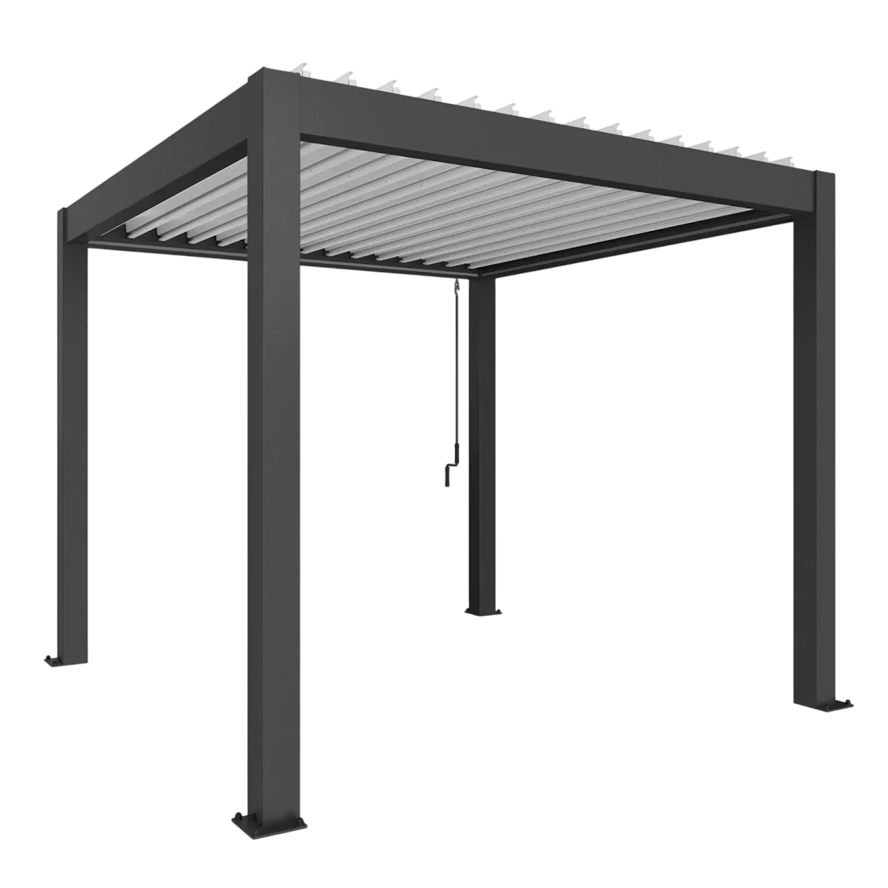 Biohort Str. 3×3 Pergola i kvartsgrå metallic/hvid