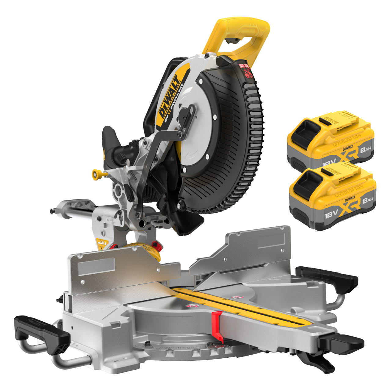 Dewalt DCS782XW2-QW 18V XR Geringssav med 2 stk. 8,0Ah batteri og lader
