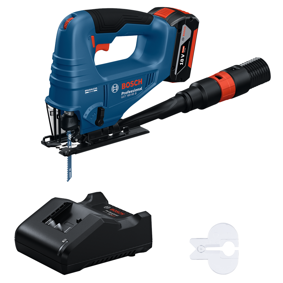 Bosch Professional GST 18V-95 B Stiksav med 4,0Ah batteri og lader