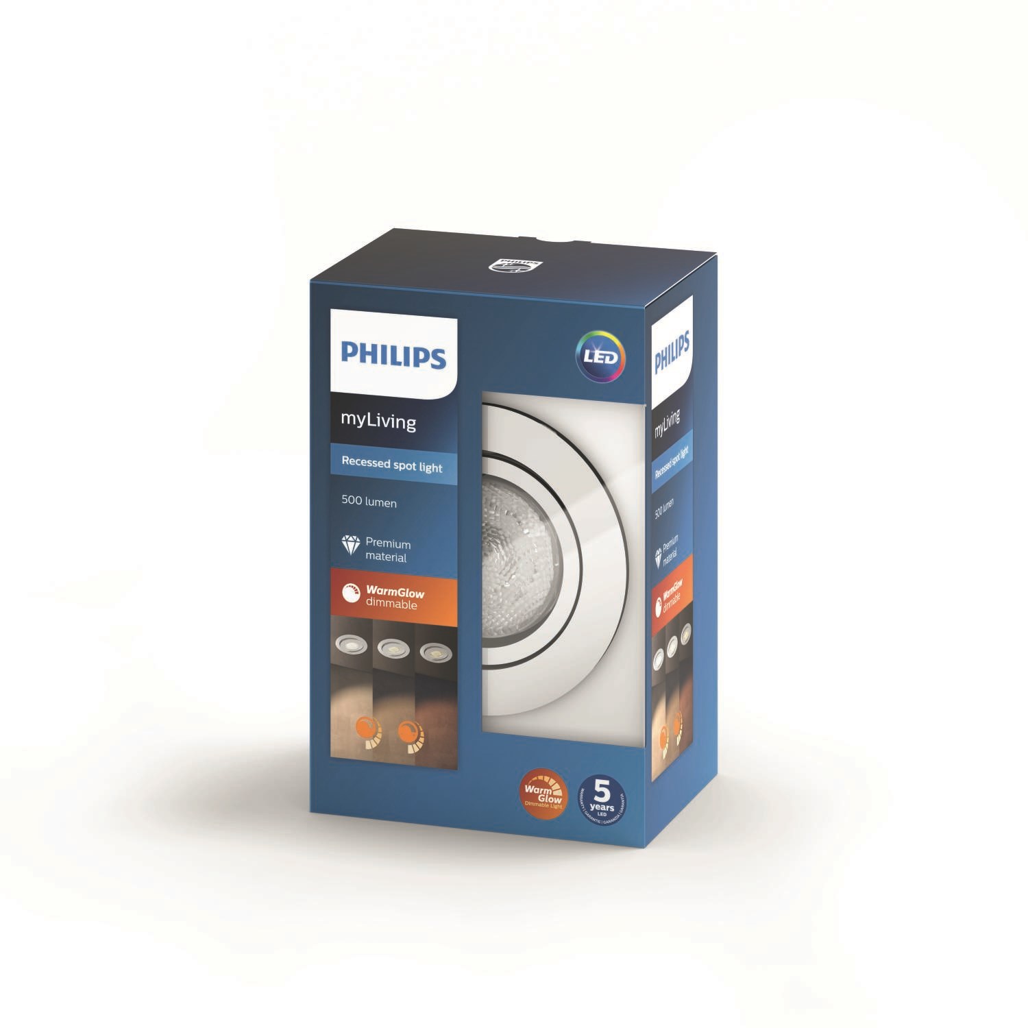 Philips myLiving Shellbark indbygningsspot i krom - 5020111P0