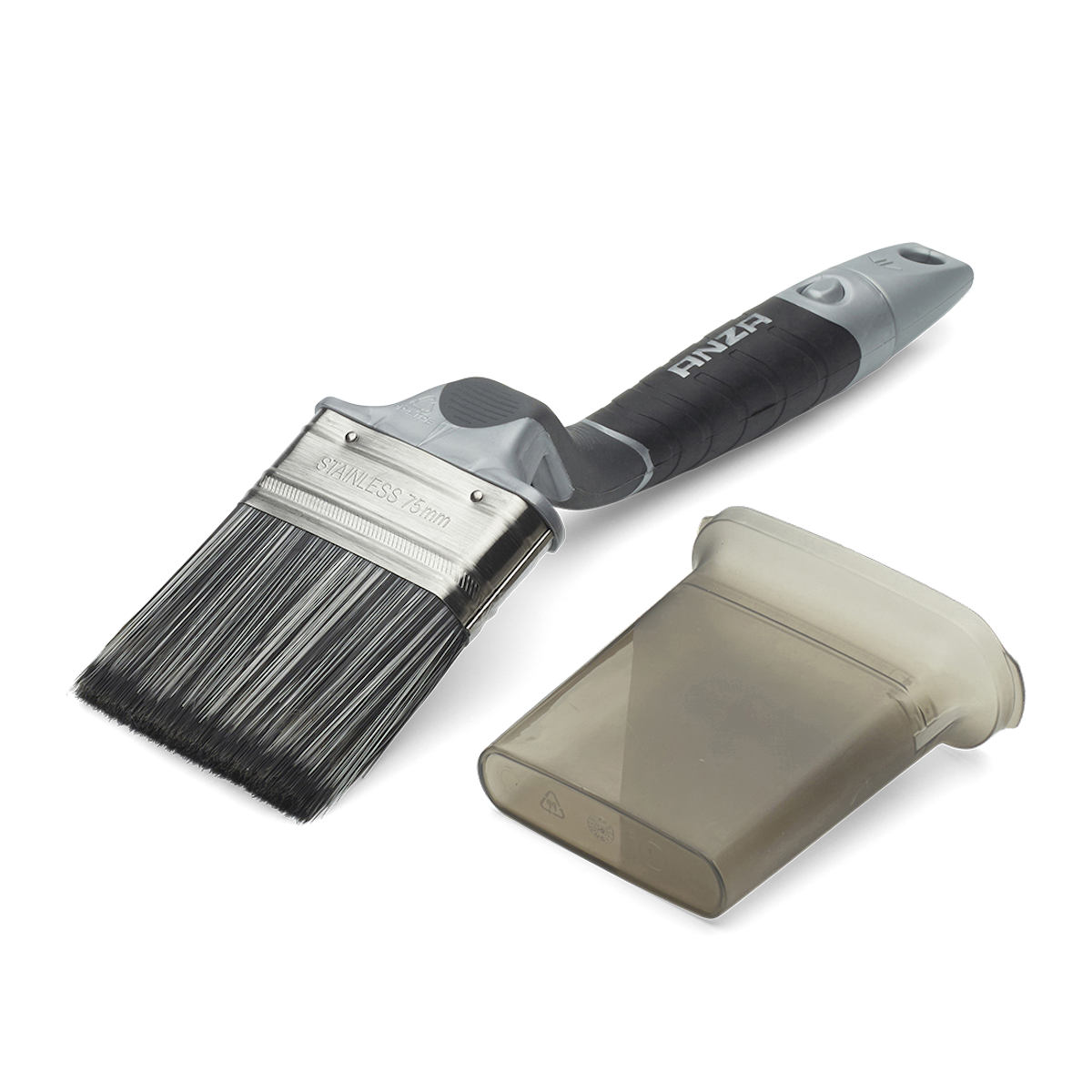 Anza Platinum Vinklet Facadepensel med etui 75 mm