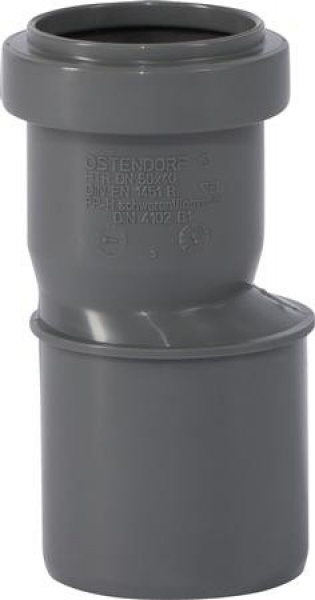 50 - 40 mm Grå PP Reduktion høj