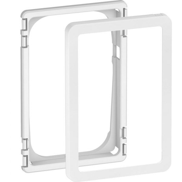 LK FUGA Slim designramme med monteringsramme 1 1/2 modul hvid