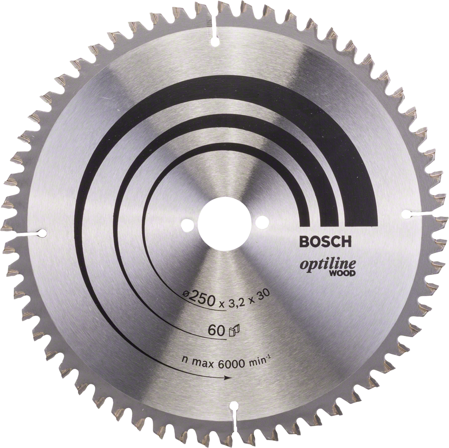 Bosch Rundsavsklinge Optiline Wood 250x3,2x30 - 60T