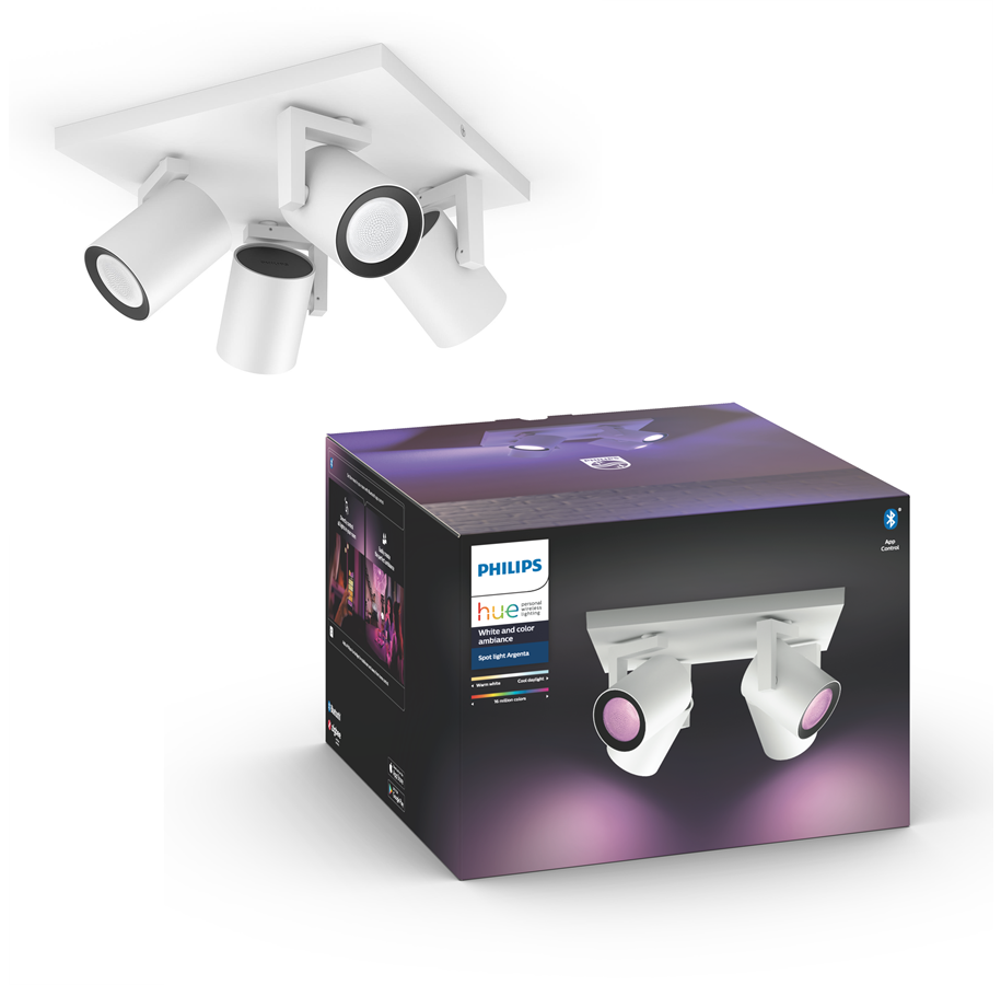 Philips Hue Argenta WCA BT Quad spot i hvid