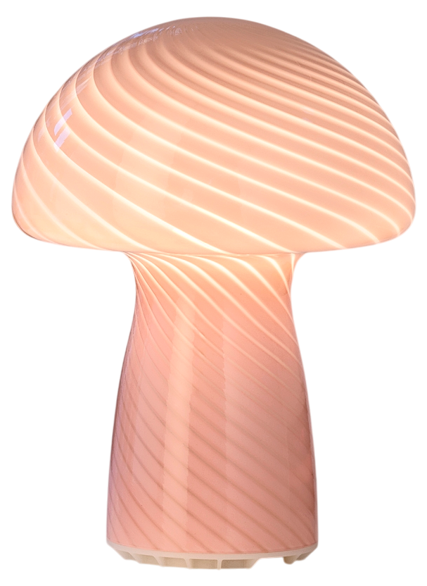 Veli Line VL 41068 Stripe Mushroom Lamp i soft rosa med riller