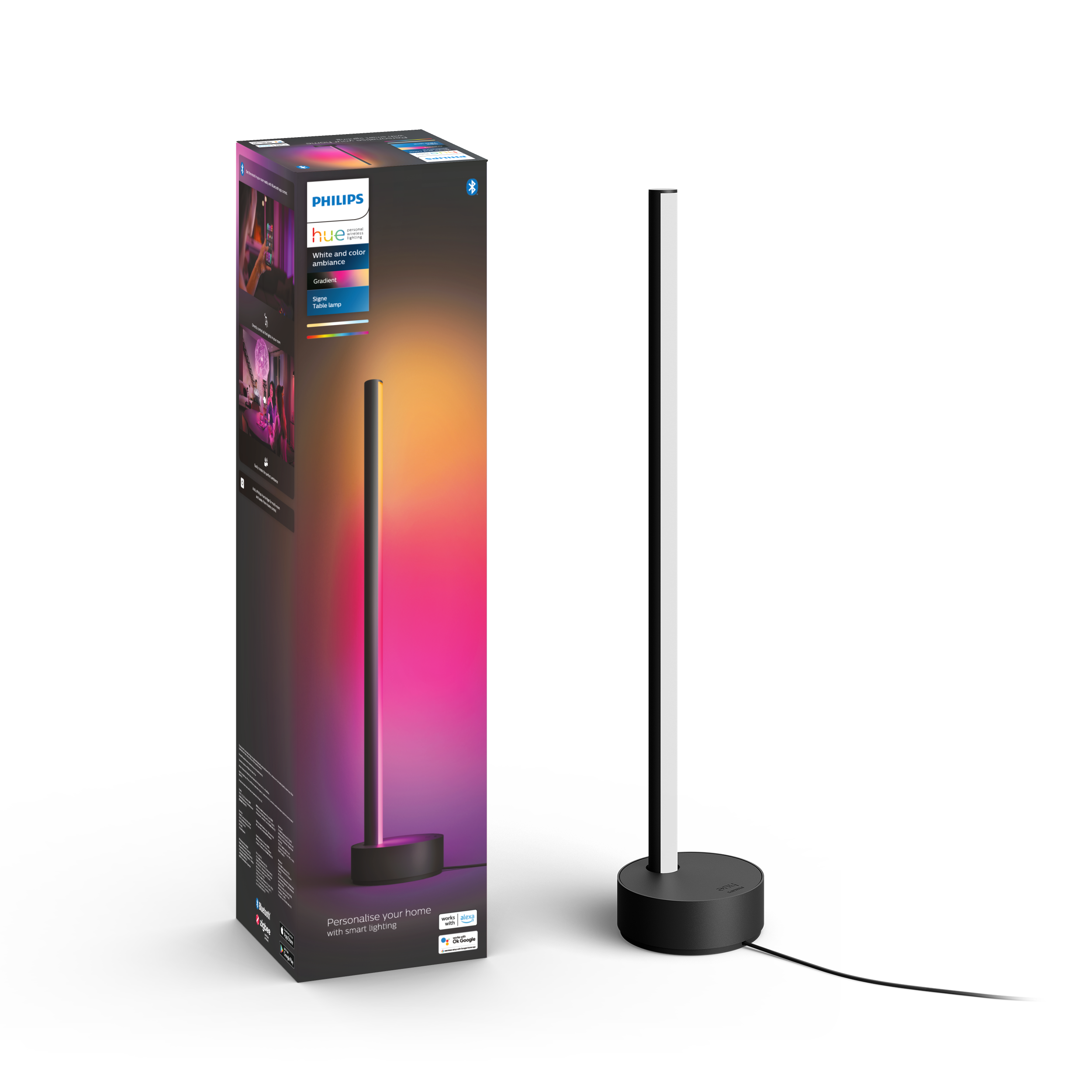 Philips Hue Signe Gradient BT Bordlampe i sort