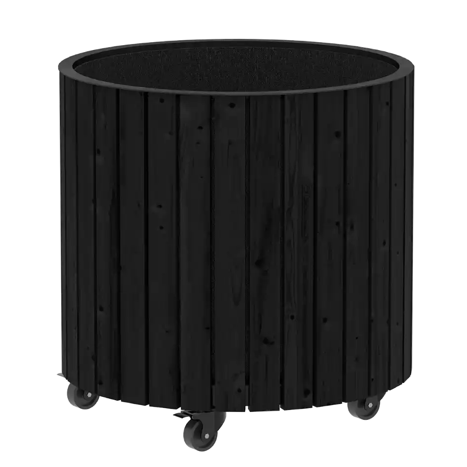 Plus Circle Plantekasse Ø55/55 cm i sort RAL 9005