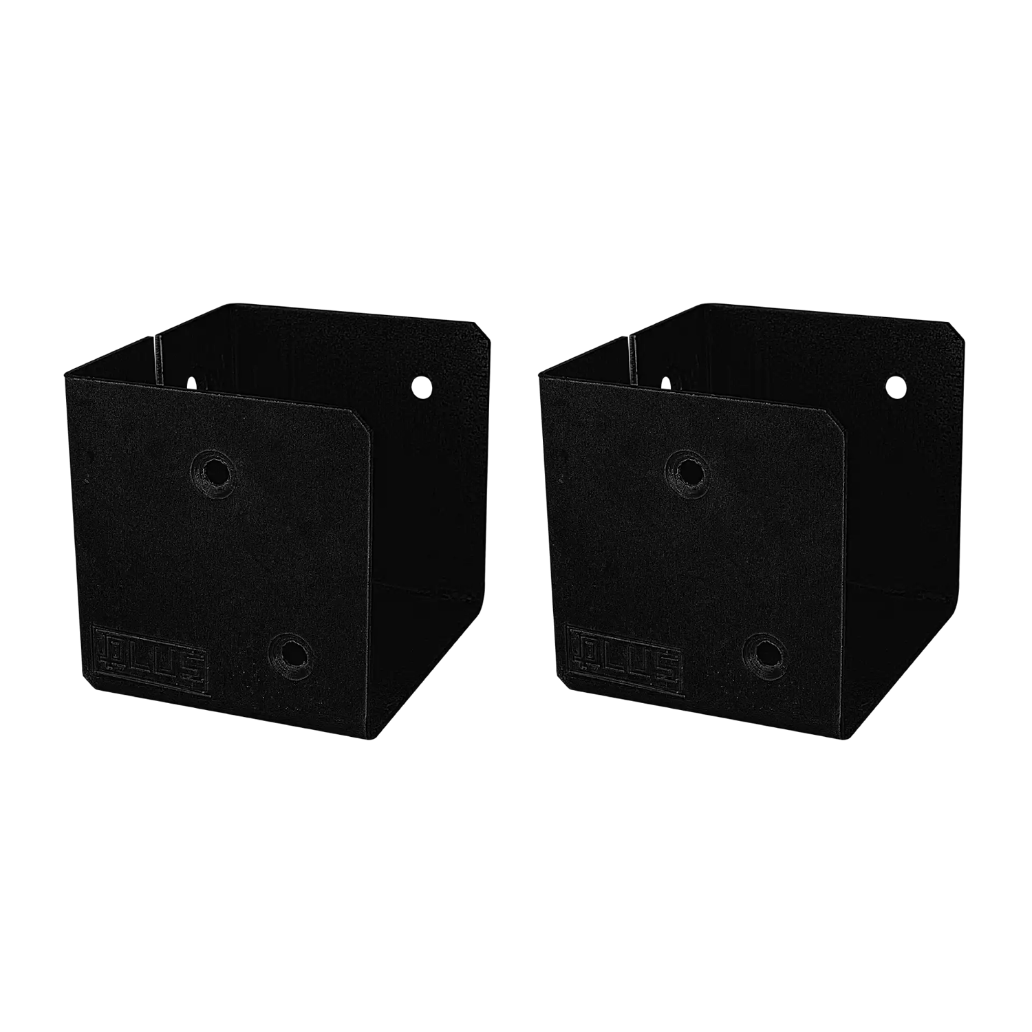 Plus Cubic Bjælkebeslag sort til 9×9 cm stolper - 2 stk
