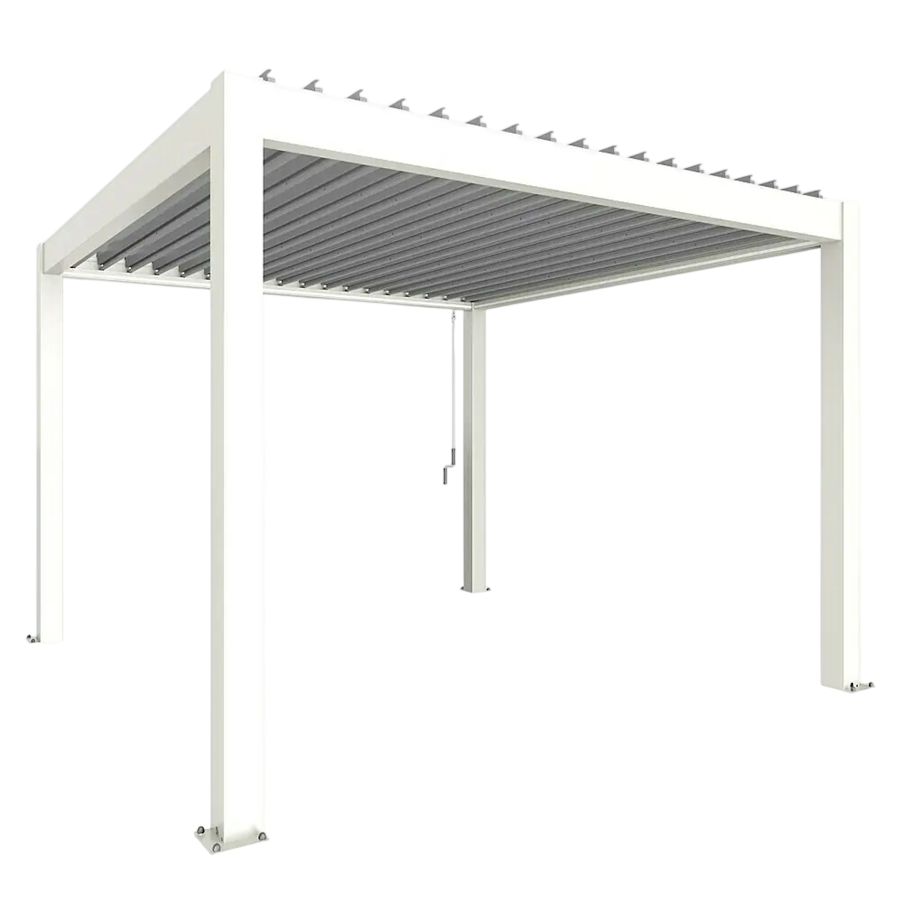 Biohort Str. 3,5×3,5 Pergola i hvid/sølv metallic