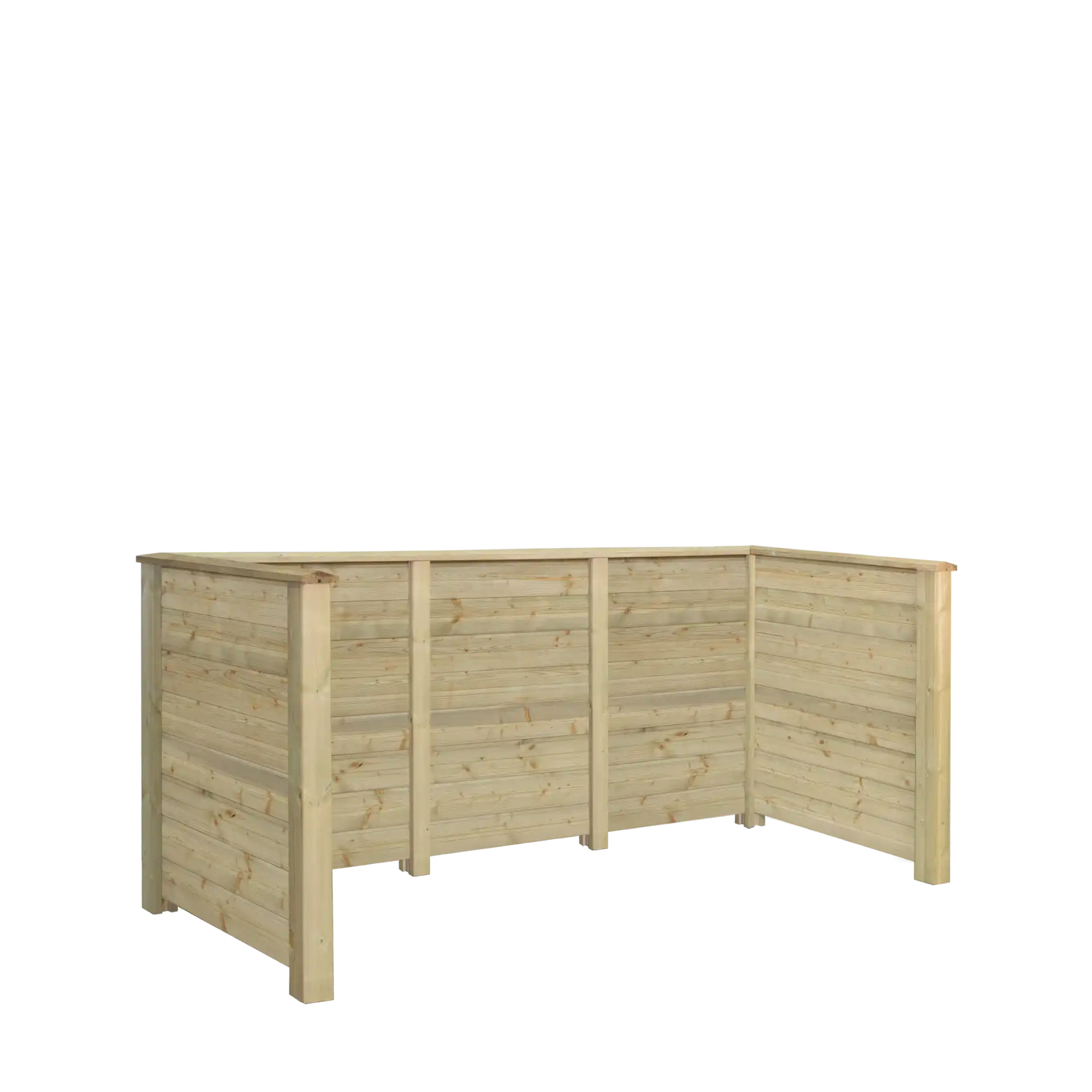 Plus Plank Profil Renovationsskjul med træstolper til nedgravning 294x97x108 cm