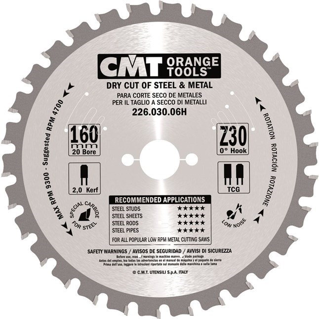 CMT Dry-Cut Savklinge 160x2,0x20 mm – 30T