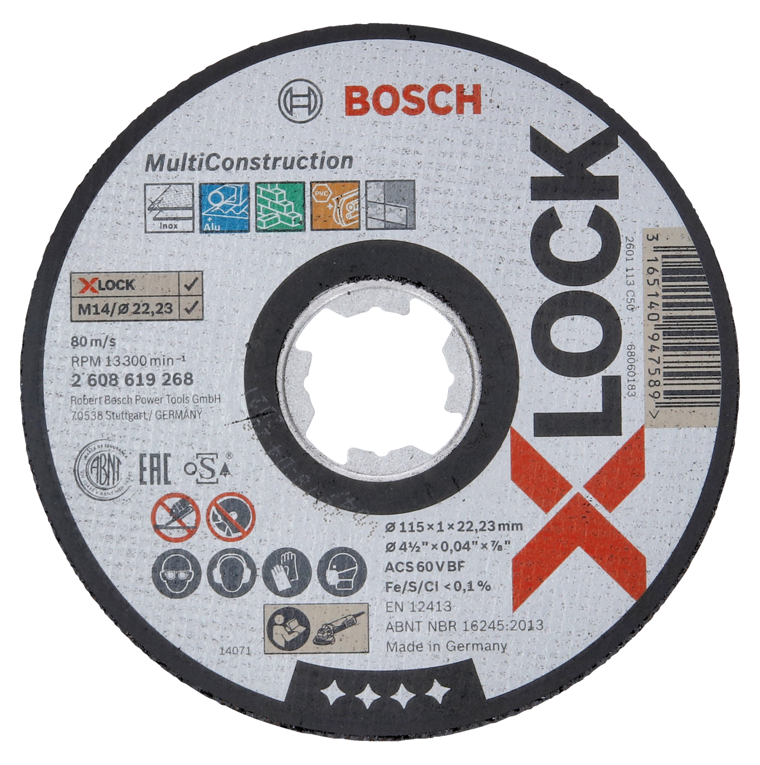 Bosch Skæreskive Xl Multiconstr 115X1,0X22,2Mm