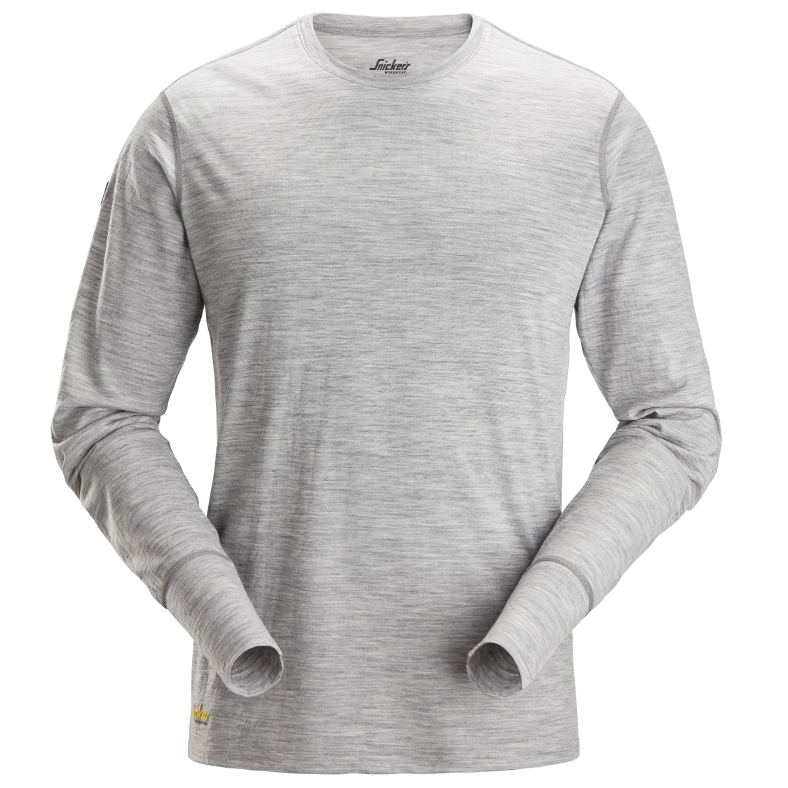 Snickers 2451 Langærmet T-shirt, uld i grå - Str. L