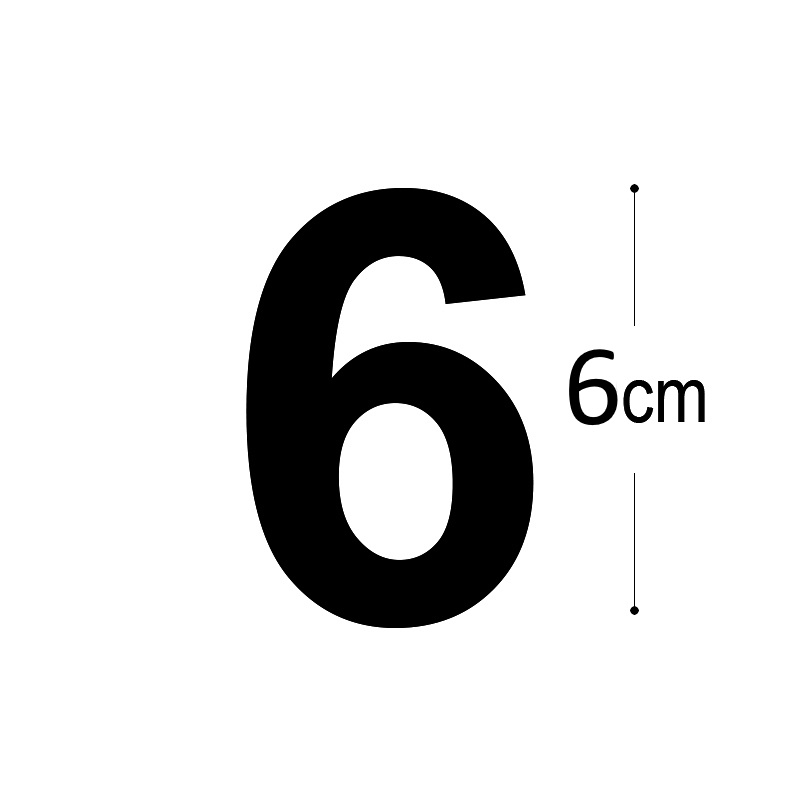 Allux Folietal nr. 6 i sort 6 cm