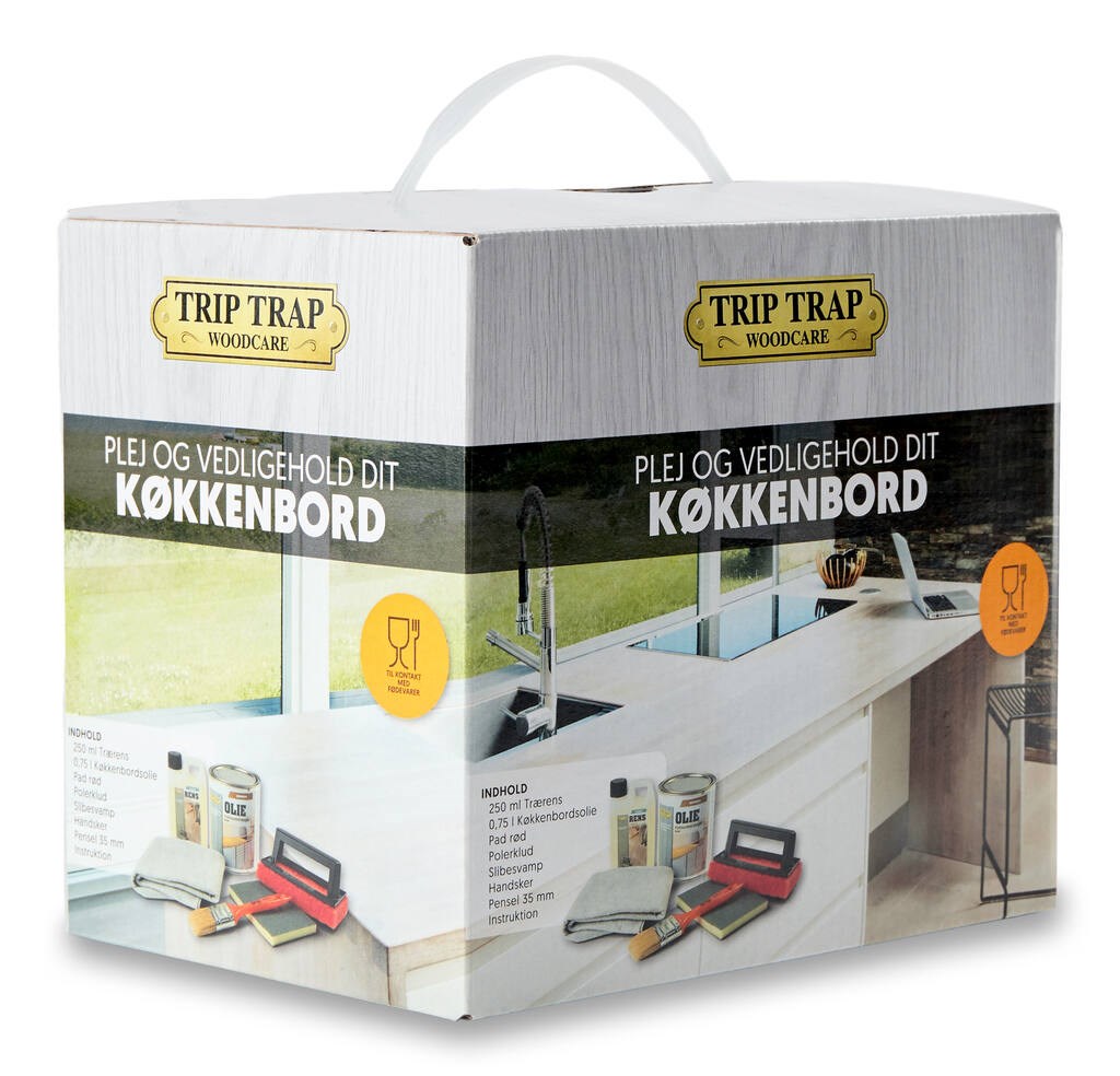 Trip Trap Plejeboks m. køkkenbordsolie - hvid