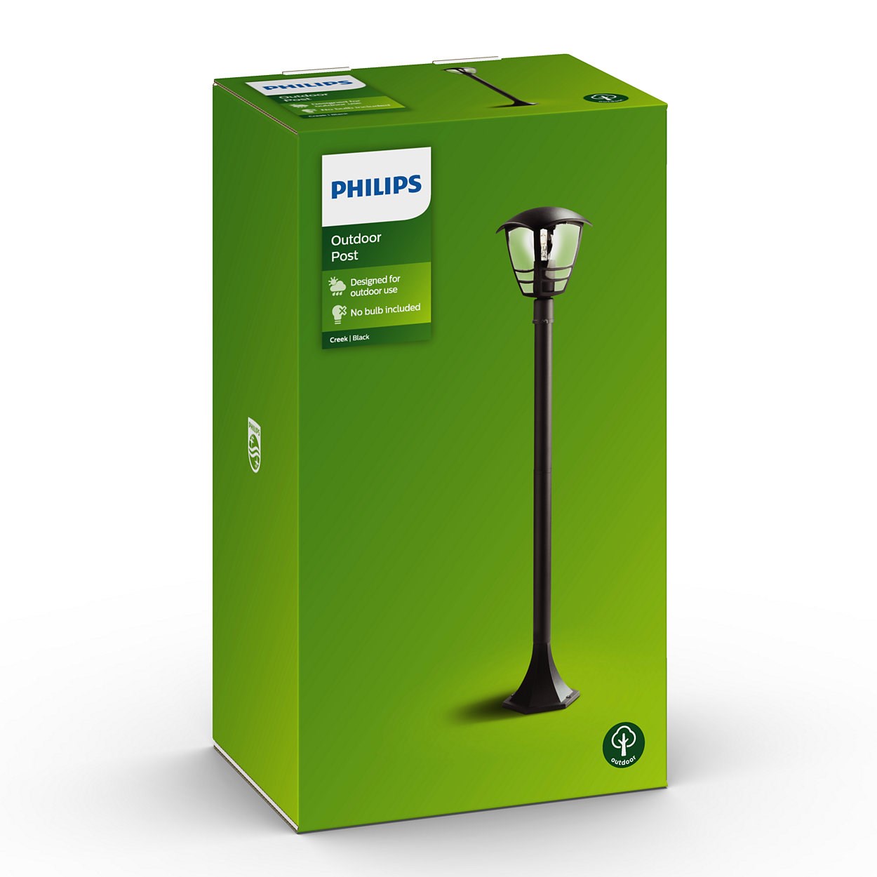 Philips myGarden Creek søjlelampe i sort - 153833016