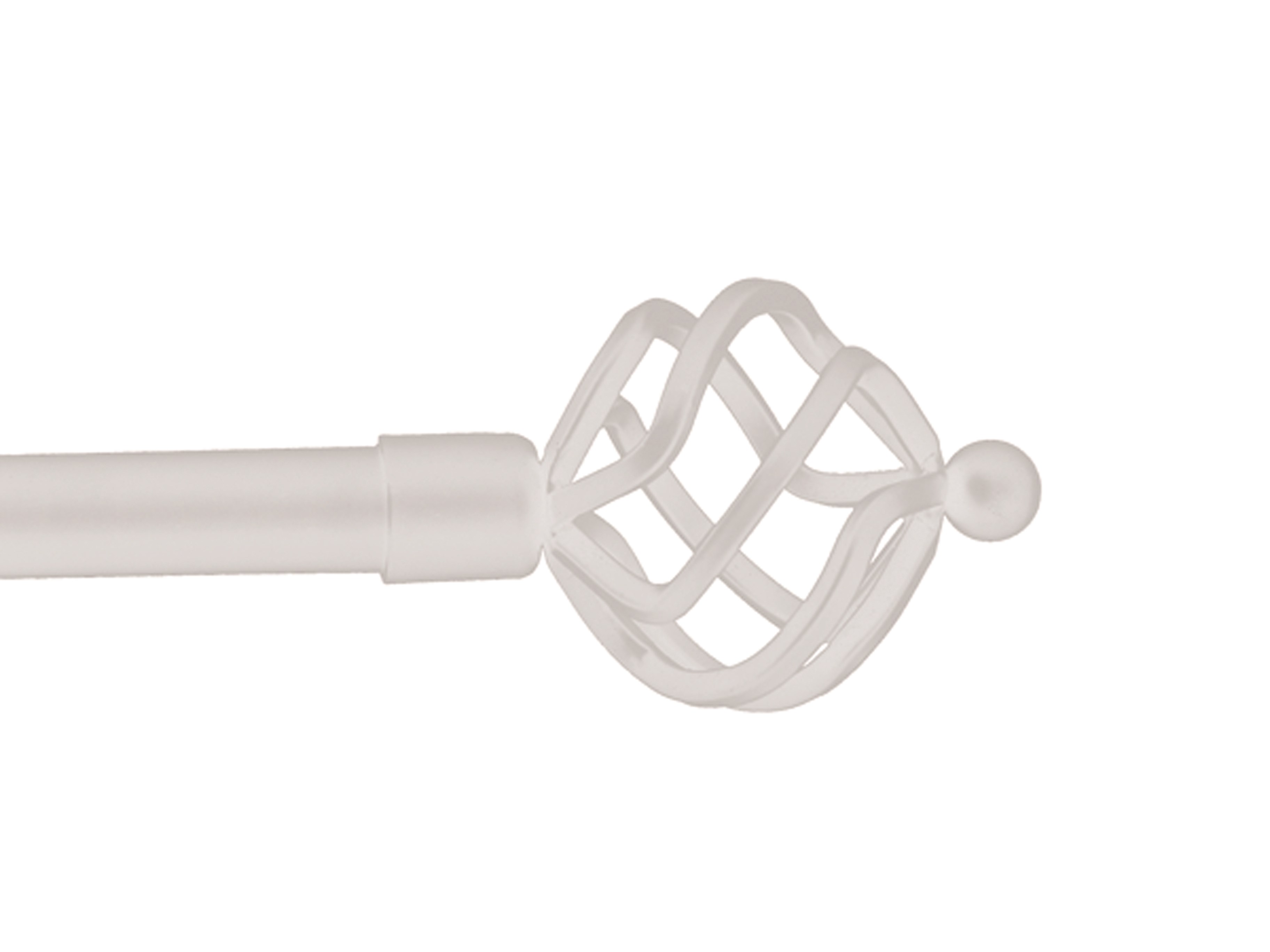 Debel Dekostang Spheric Gardinstang 19mm 160-300 cm - Hvid