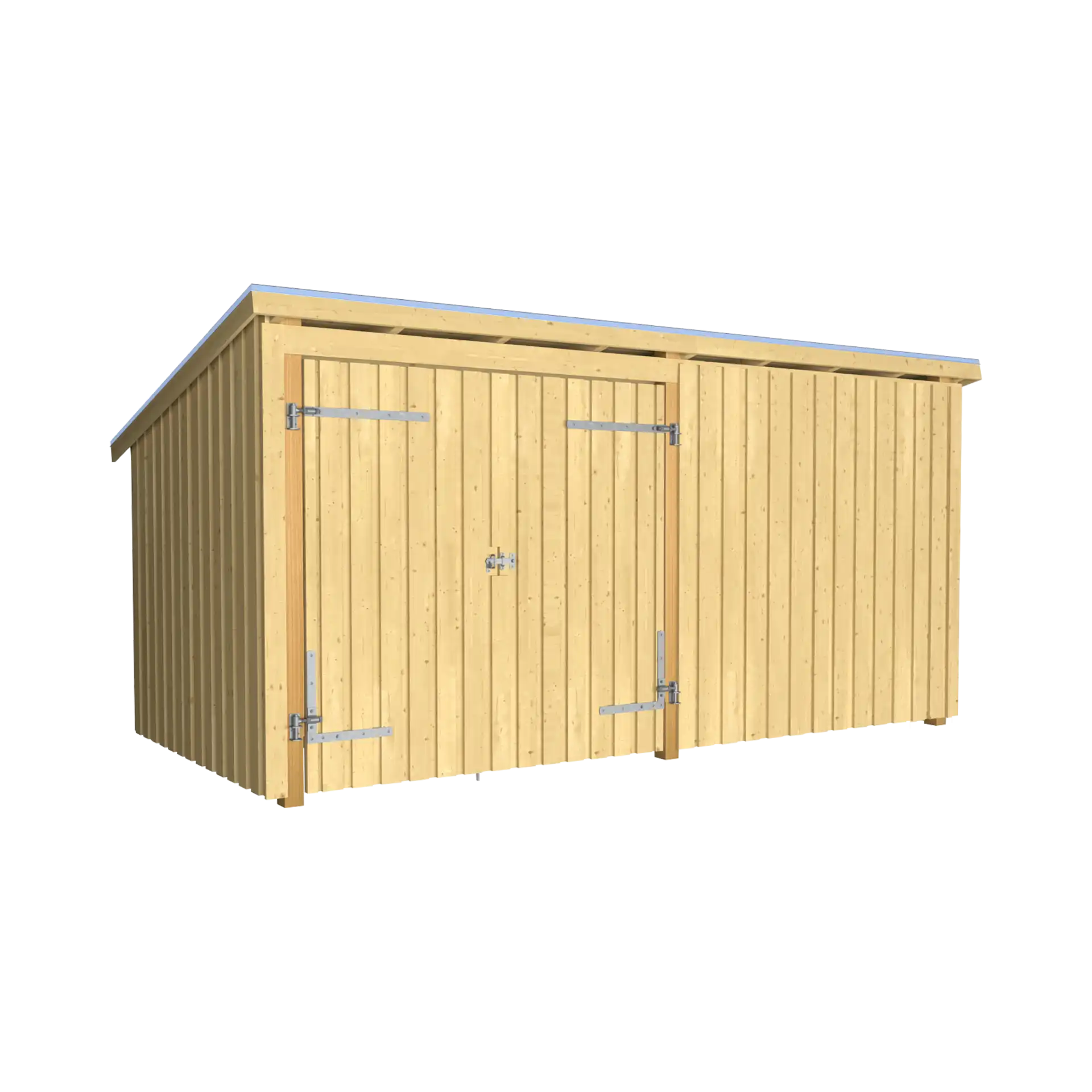 Plus Nordic Multi Havehus 9,5 m² - 2 moduler m/dobbeltdør og lukket front inkl. tagpap/alulister