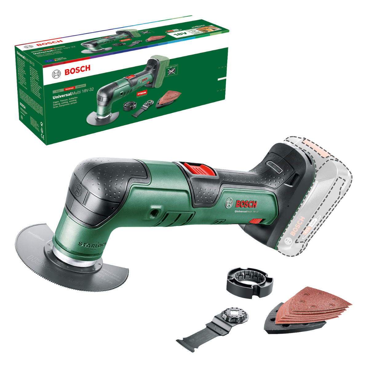 Bosch UniversalMulti 18V-32 Multiværktøj – Solo