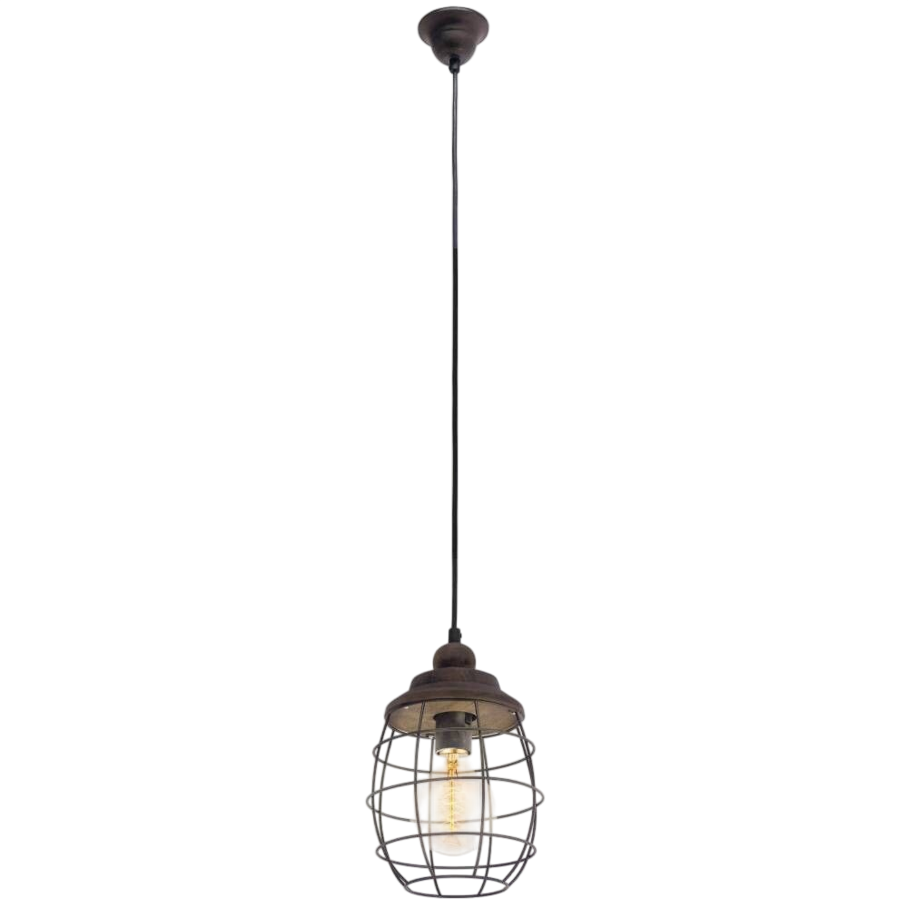 Eglo Bampton pendel i antik brun - 49219