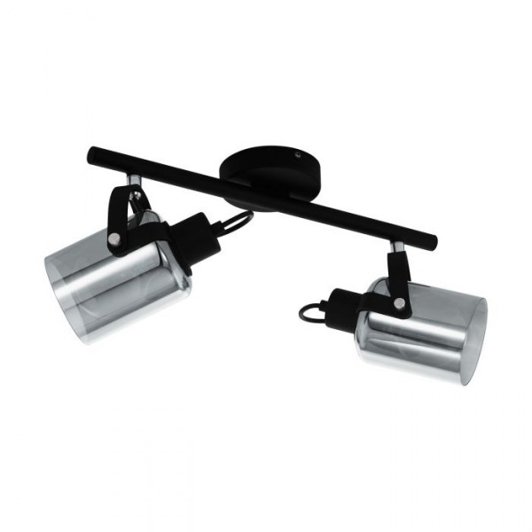 Eglo Berregas 2-spot i sort/krom - 99053