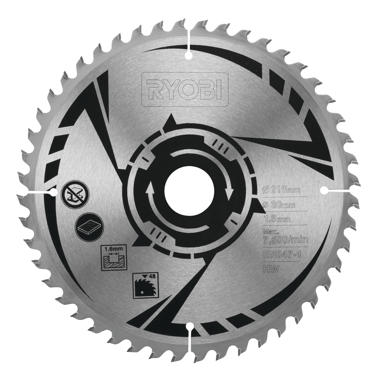 Ryobi SB216K16T48A1 TCT klinge til kap-/geringssav 216 x 30 mm