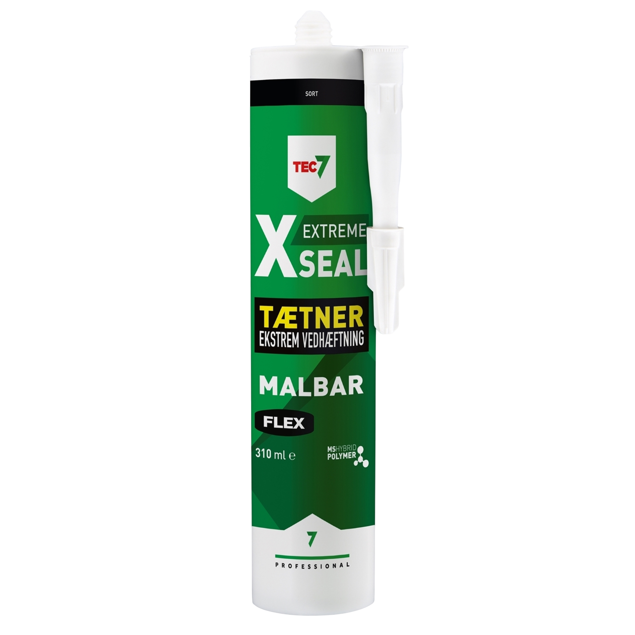 TEC7 X-Seal Polymer Fugemasse i sort 310 ml