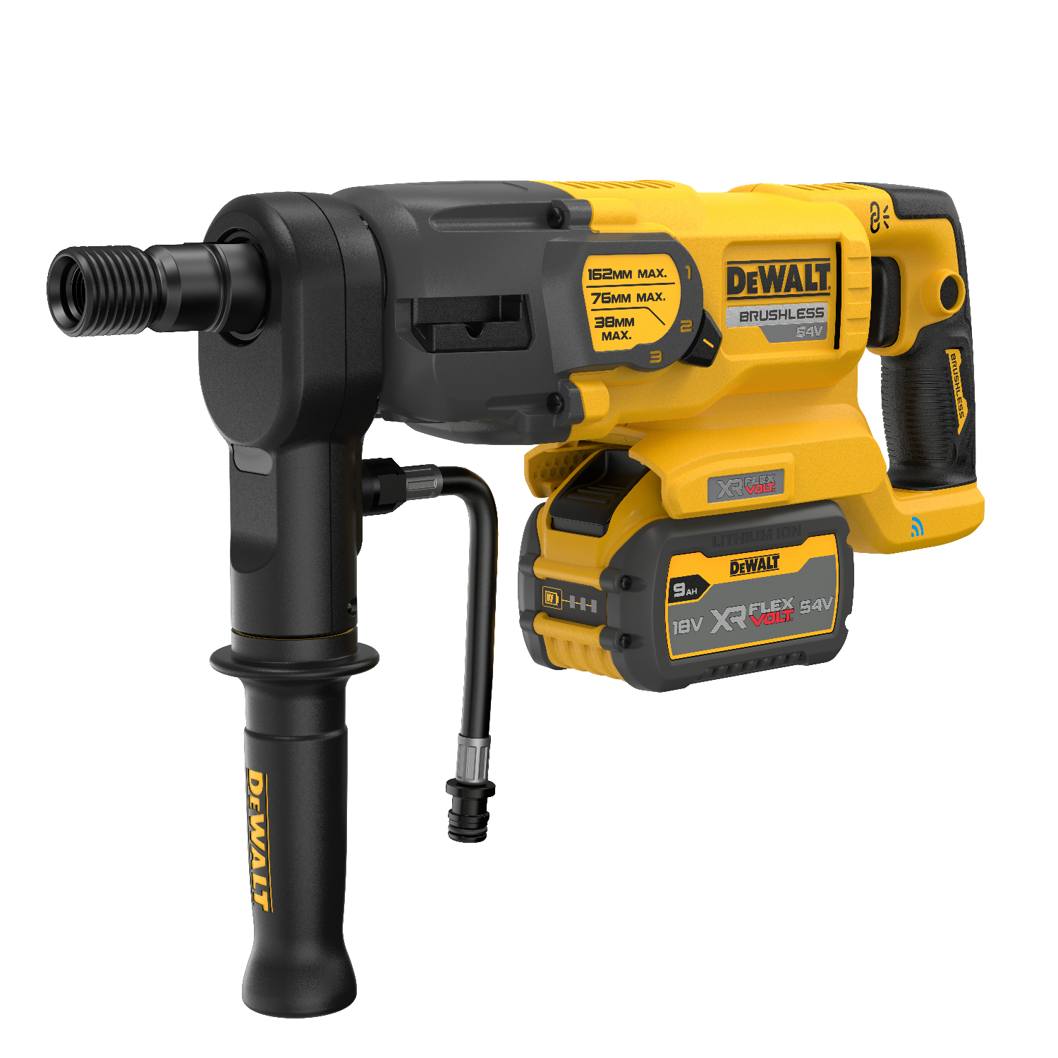 Dewalt DCD150X2-QW 54V XR Flexvolt Diamantboremaskine med 2 stk. 9,0Ah batteri og lader