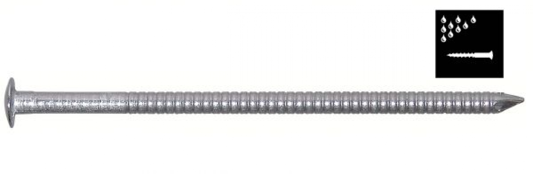 Ringet søm Rustfri 2,5x60 mm 250 stk.