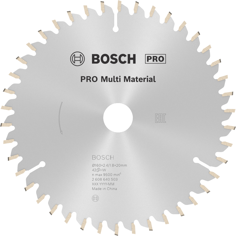 Bosch Rundsavsklinge Multi Material 160x2,4x20 - 42T