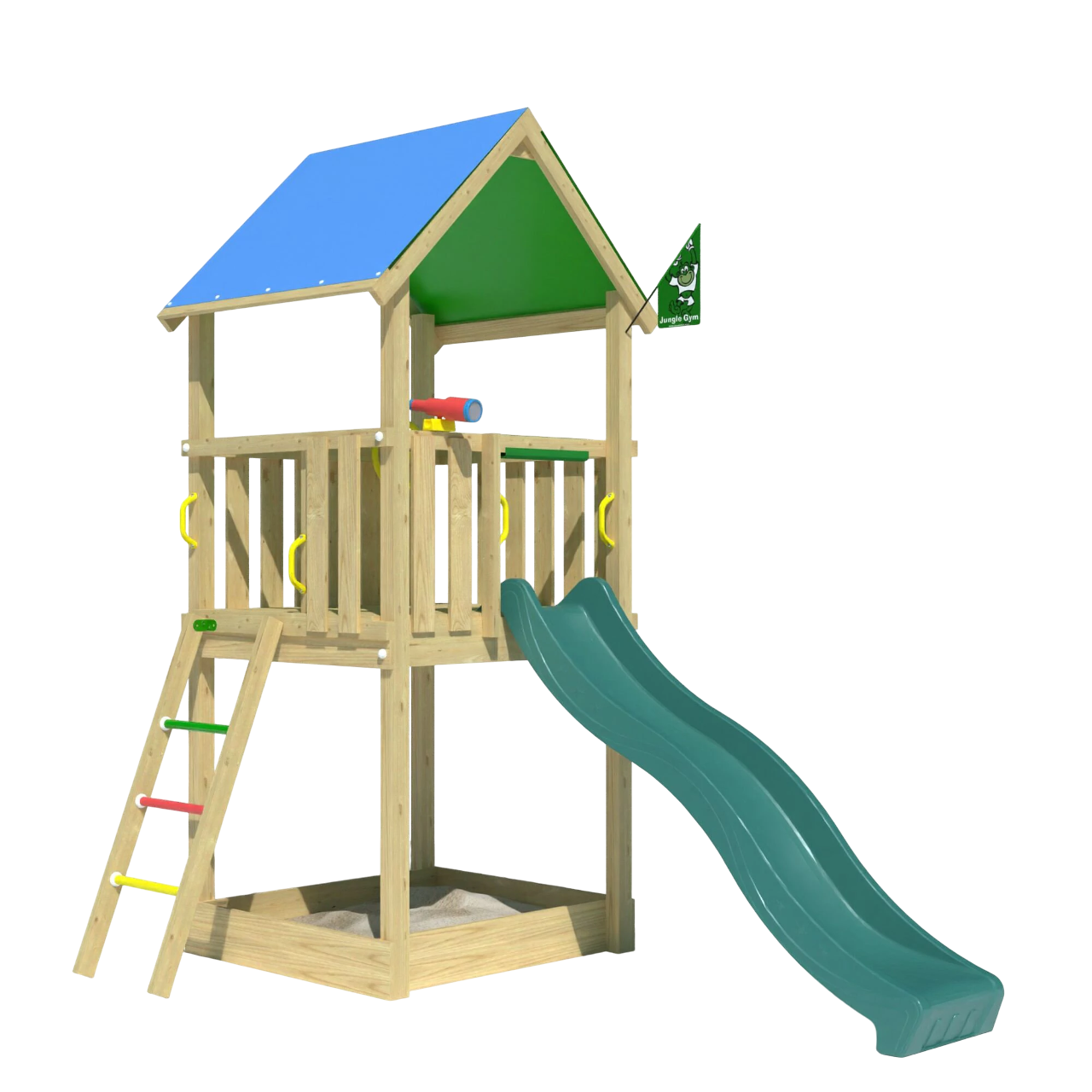 Jungle Gym Castle Legetårn inkl. rød rutschebane