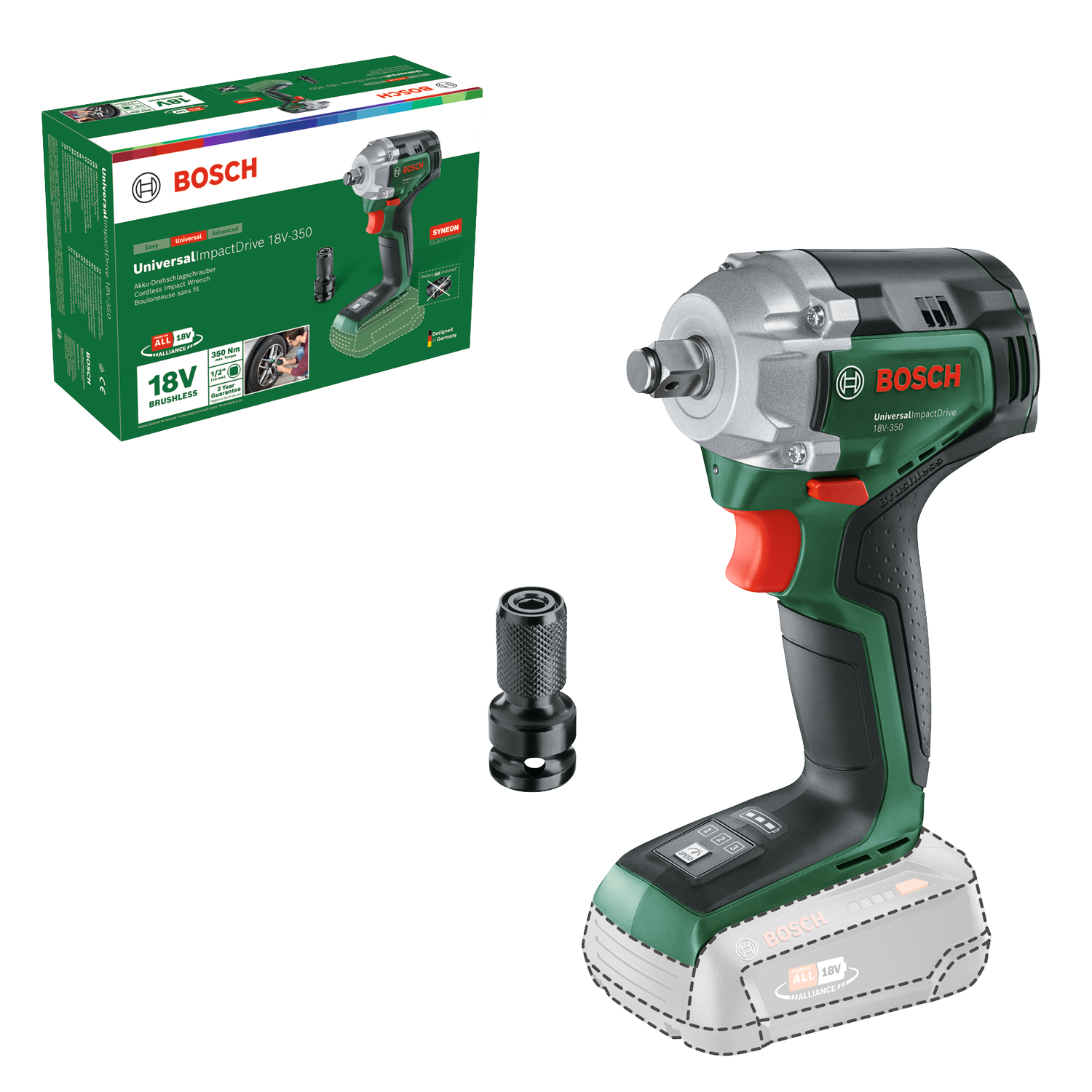 Bosch UniversalImpactDrive 18V-350 Slagnøgle – Solo