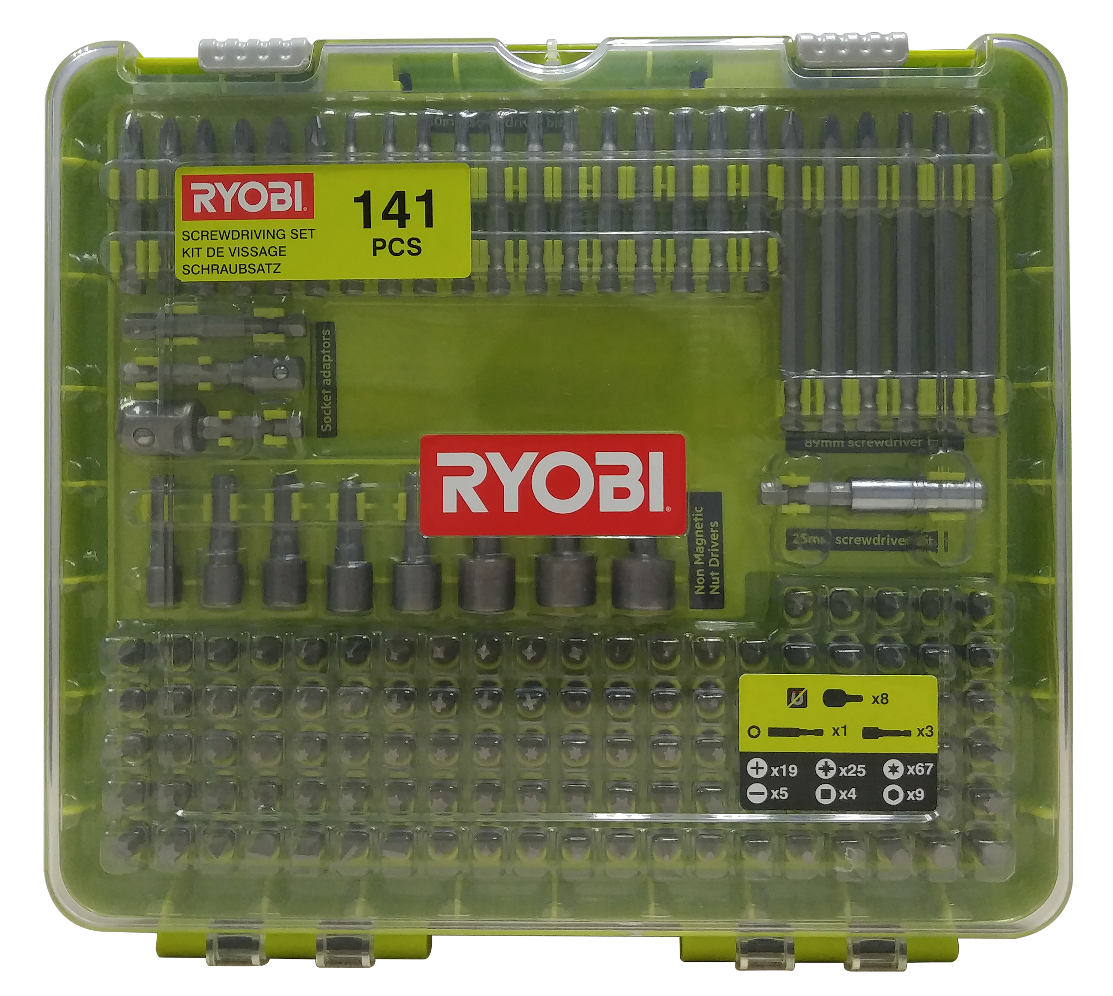 Ryobi RAKD141 Boresæt med 141 dele