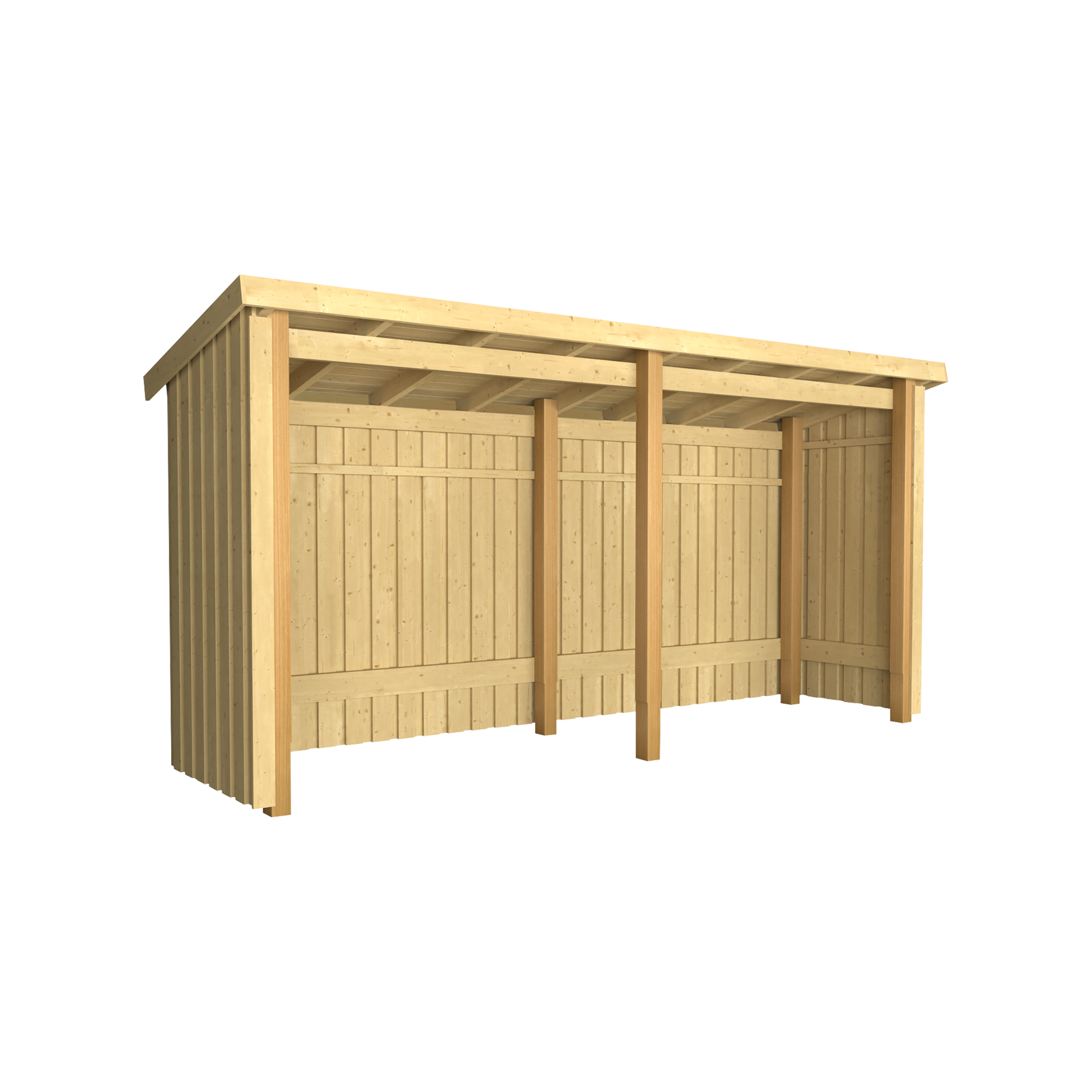 Plus Nordic Multi Havehus 2 moduler åben 4,7 m² inkl. tagpap/alulister