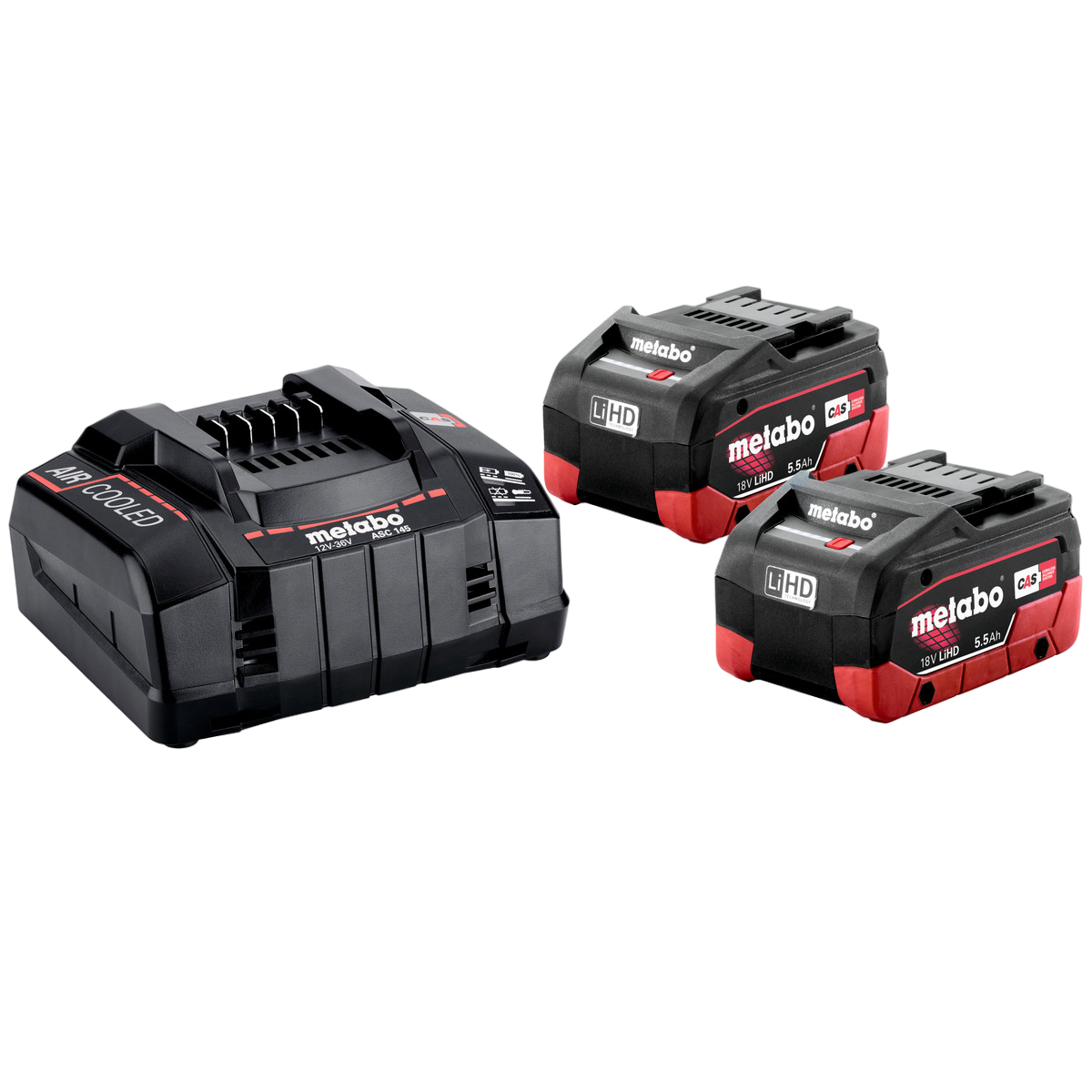 Metabo CAS 18V Startsæt med 2 stk. 5,5Ah LiHD batteri og lader