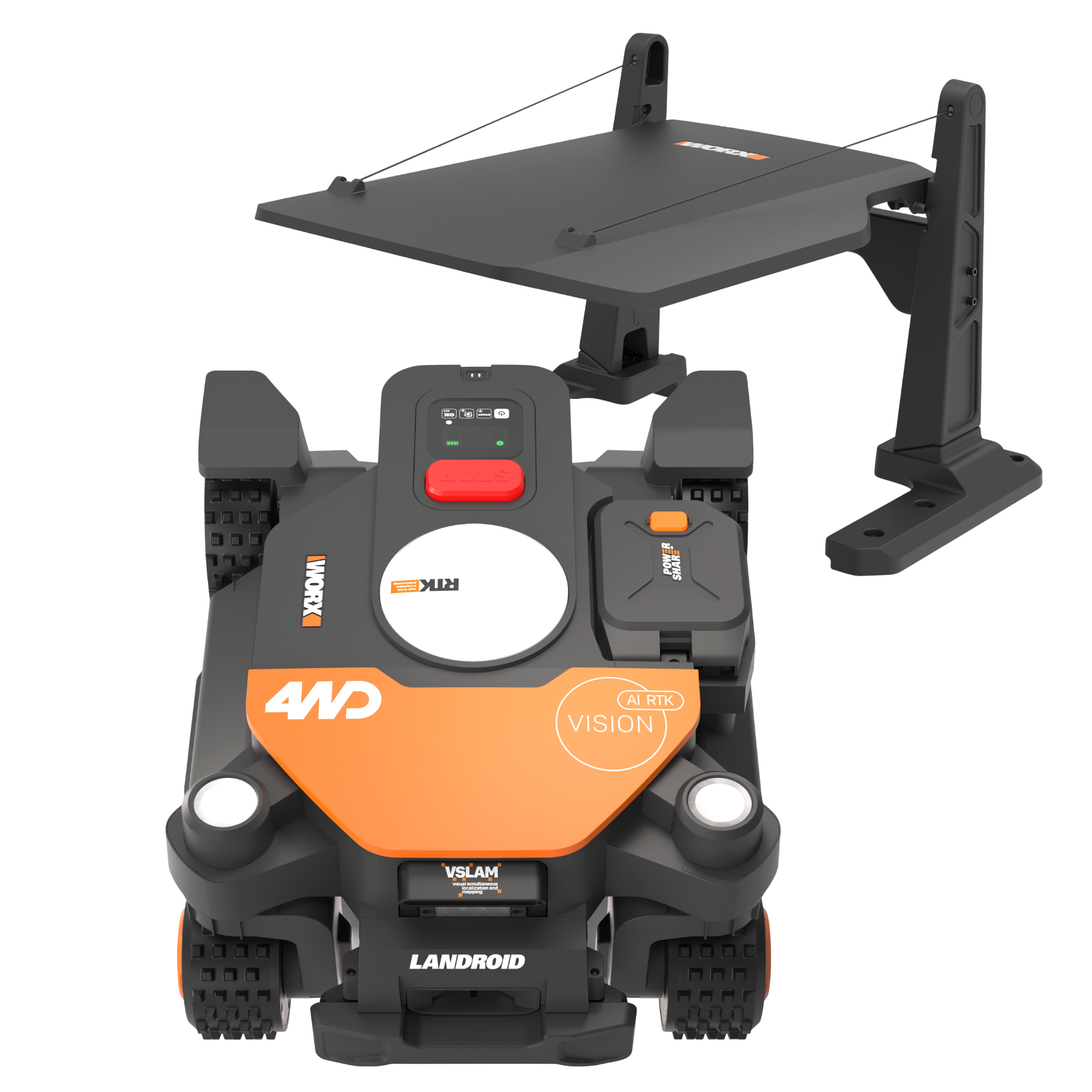 Worx WR342E Vision Cloud 4WD AI RTK 2000 Robotplæneklipper inkl. garage
