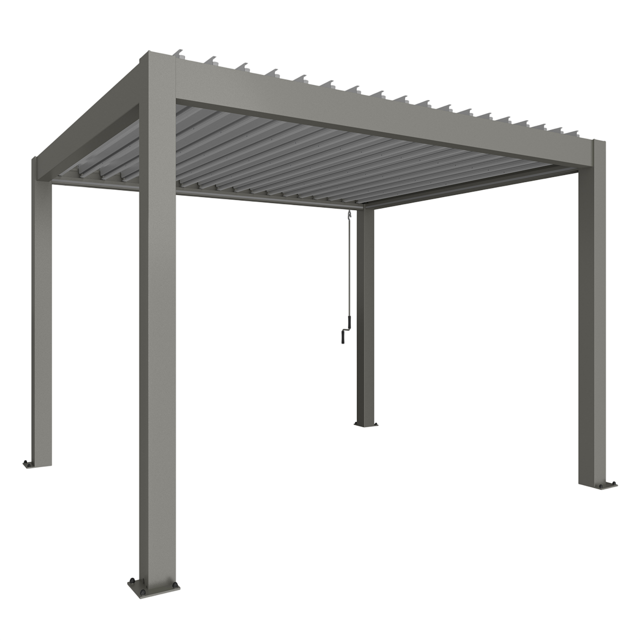 Biohort Str. 3,5×3 Pergola i kvartsgrå metallic/sølv metallic