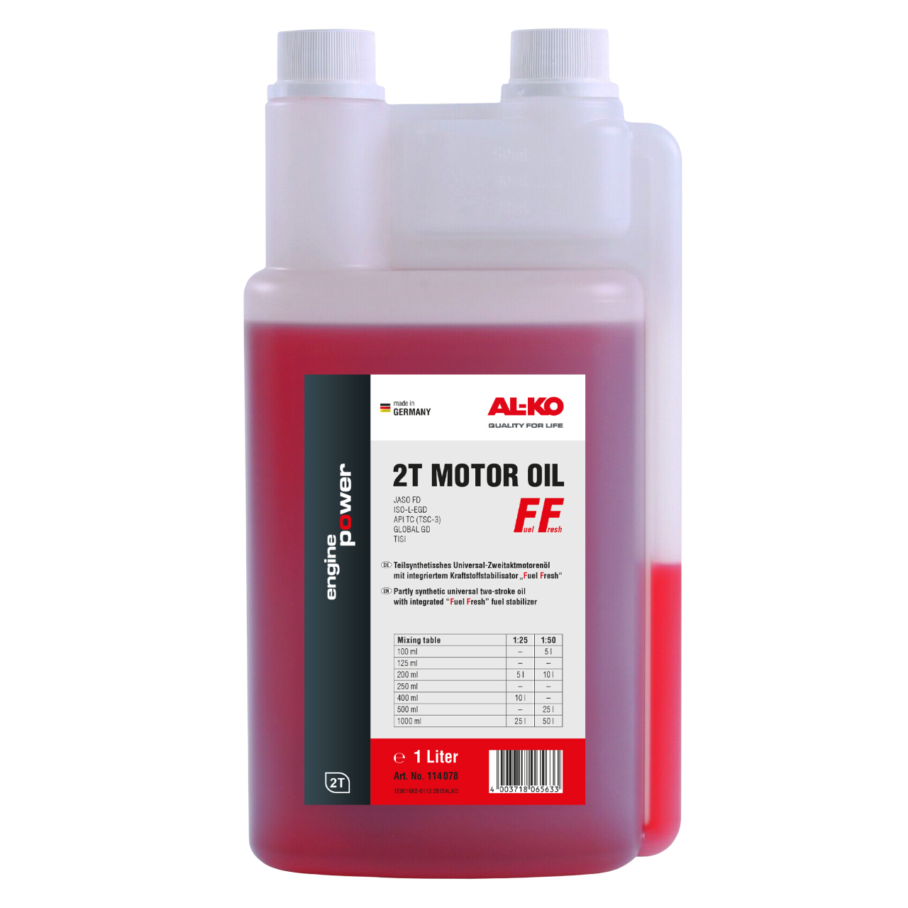 AL-KO 2-takts motorolie 1 liter