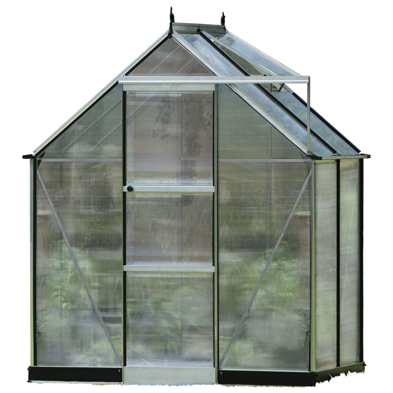 Halls ICON 6 Drivhus i alu 2,5 m² (6' x 4') med 4 mm polycarbonat