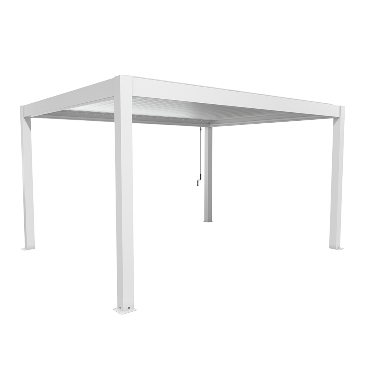 Biohort Str. 4,5×3,5 Pergola i hvid/sølv metallic