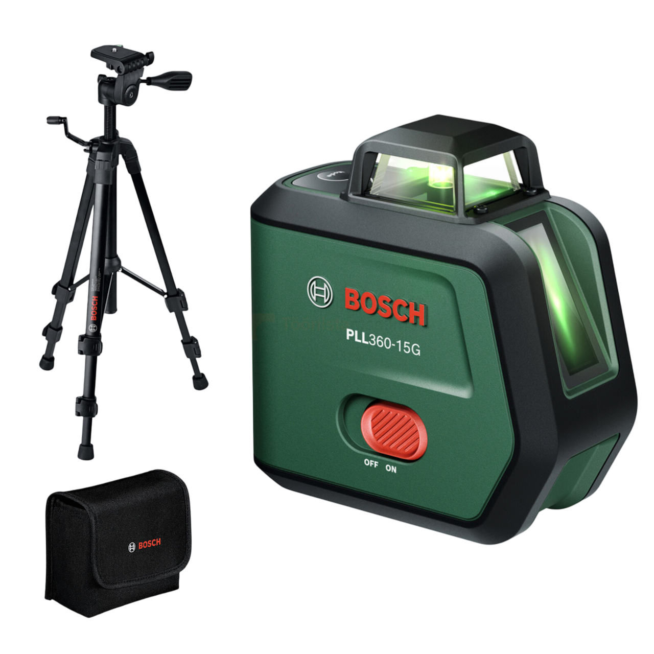 Bosch PLL360-15G Krydslinjelaser sæt med stativ